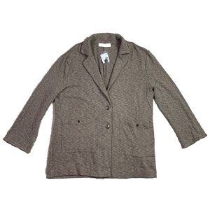 Free People Beach Reign Blazer Womens M Au Lait Cardigan Button Up Sweater NWT